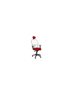 SILLA JORQUERA MALLA BLANCA ASIENTO BALI ROJO CABECERO FIJO 15SBBALI350C