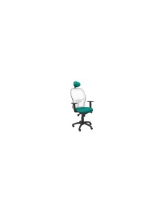 SILLA JORQUERA MALLA BLANCA CABECERO FIJO ASIENTO BALI VERDE CLARO 15SBBALI39C