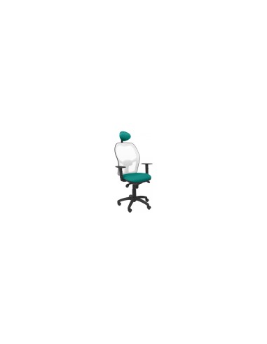 SILLA JORQUERA MALLA BLANCA CABECERO FIJO ASIENTO BALI VERDE CLARO 15SBBALI39C