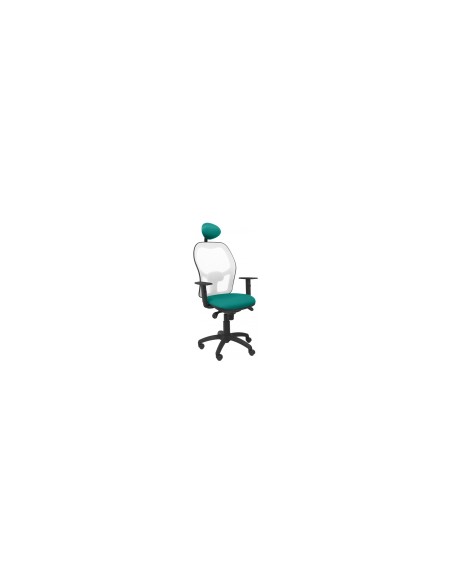 SILLA JORQUERA MALLA BLANCA CABECERO FIJO ASIENTO BALI VERDE CLARO 15SBBALI39C