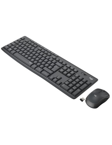 Logitech MK295 Silent Wireless Combo teclado RF inalÃ¡mbrico QWERTY Internacional de EE.UU. Negro
