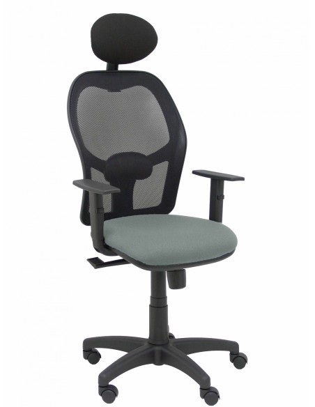 Piqueras y Crespo Silla AlocÃ©n malla negra asiento bali gris brazos regulables cabecero fijo