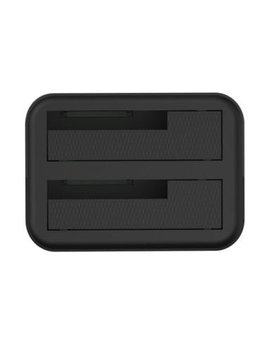 AISENS Estacion De Docking De Doble Bahia ASDS-D01B SATA 2.5/3.5 A USB 3.0/3.1 Gen1, Clone, Negra