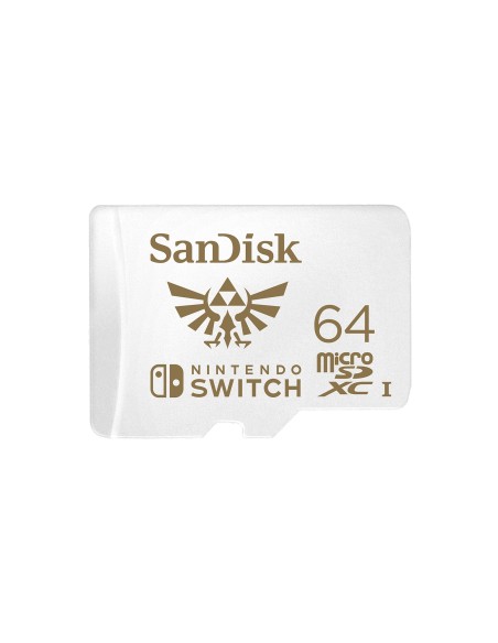 Memoria microsdxc sandisk nintendo switch 64gb rojo blanco SDSQXAT-064G-GNCZN