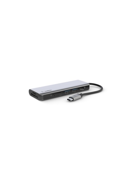Belkin AVC009btSGY Hub usb 3.2 gen 1 (3.1 Gen 1) tipo-c 7puertos 5000 Mbit/s plata