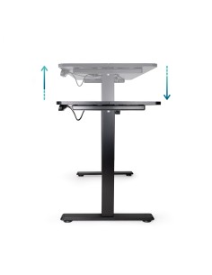 Tooq Origami Mesa de Escritorio Electrica Ajustable en Altura 730-1180mm - Motor DC 100-240V - Tablero de MDF 18mm - Color Negro 2