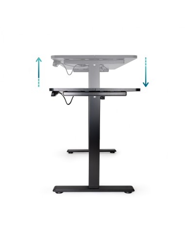 Tooq Origami Mesa de Escritorio Electrica Ajustable en Altura 730-1180mm - Motor DC 100-240V - Tablero de MDF 18mm - Color Negro