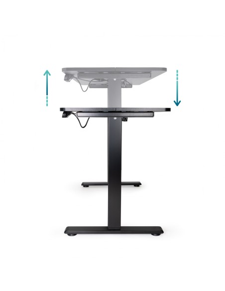 Tooq Origami Mesa de Escritorio Electrica Ajustable en Altura 730-1180mm - Motor DC 100-240V - Tablero de MDF 18mm - Color Negro