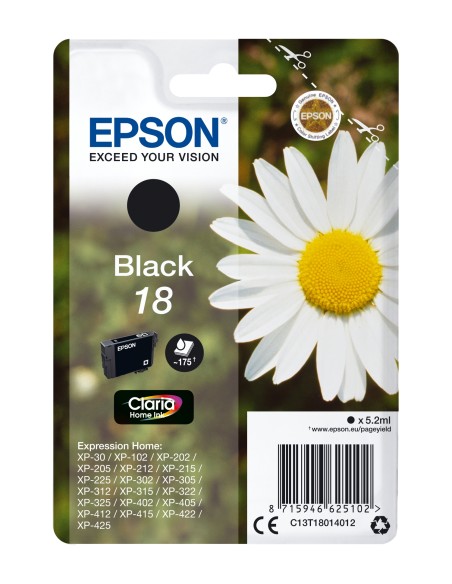Cartucho Epson Daisy Cartucho 18 negro etiqueta RF C13T18014022