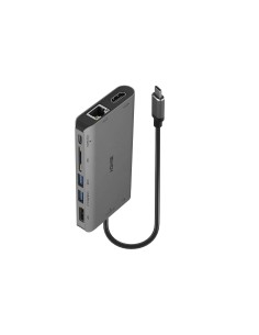 Lindy 43323 base para portÃ¡til y replicador de puertos AlÃ¡mbrico USB 3.2 Gen 1 (3.1 Gen 1) Type-C Negro, Gris