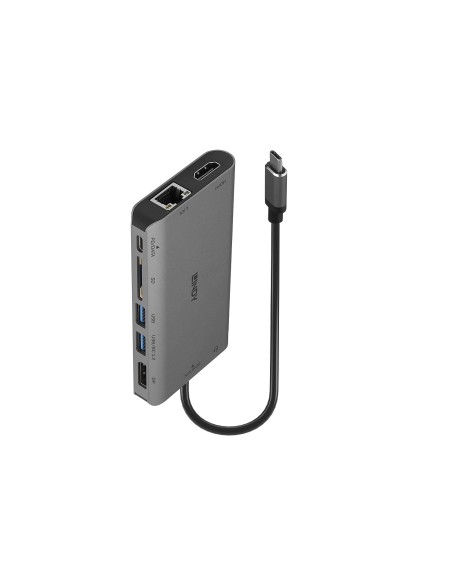Lindy 43323 base para portÃ¡til y replicador de puertos AlÃ¡mbrico USB 3.2 Gen 1 (3.1 Gen 1) Type-C Negro, Gris