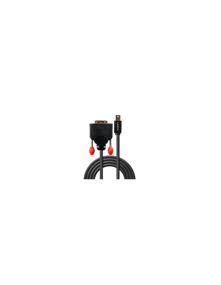 Lindy 41952 adaptador de cable de vÃÂ­deo 2 m Mini DisplayPort DVI-D Negro