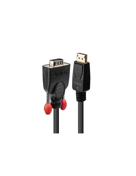 Lindy 41941 adaptador de cable de vÃÂ­deo 1 m DisplayPort VGA (D-Sub) Negro
