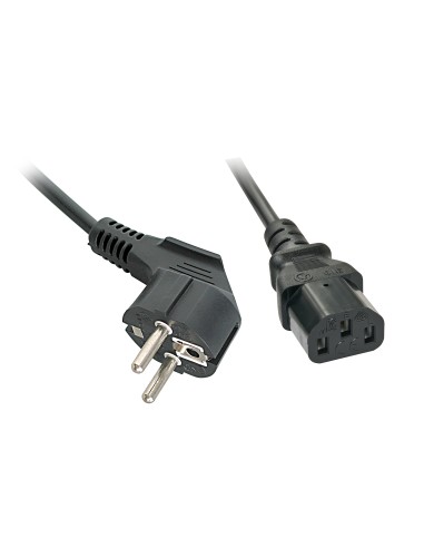 Lindy 30335 cable de transmisiÃ³n Negro 2 m Enchufe tipo F C13 acoplador