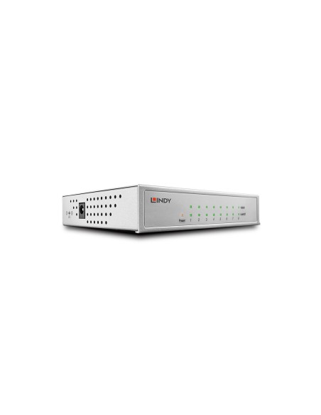 Lindy 25045 switch Gestionado Gigabit Ethernet (10/100/1000) EnergÃÂ­a sobre Ethernet (PoE) Plata