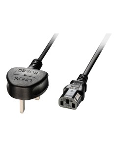 Lindy 30434 cable de transmisiÃ³n Negro 3 m Enchufe tipo G C13 acoplador