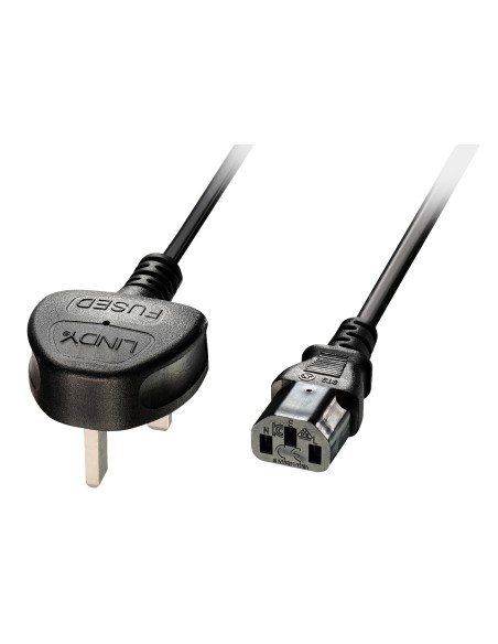 Lindy 30434 cable de transmisiÃ³n Negro 3 m Enchufe tipo G C13 acoplador