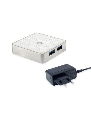Conceptronic HUBBIES03W hub de interfaz USB 3.2 Gen 1 (3.1 Gen 1) Micro-B 5000 Mbit/s Blanco