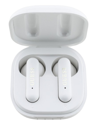 GUESS AURICULAR BLUETOOTH TWS 4G LOGO BLANCO
