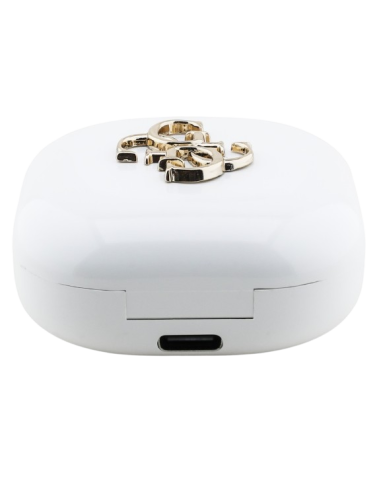 GUESS AURICULAR BLUETOOTH TWS 4G LOGO BLANCO