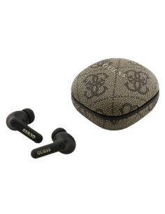 GUESS AURICULAR BLUETOOTH TWS ENC 4G LOGO MARRÓN