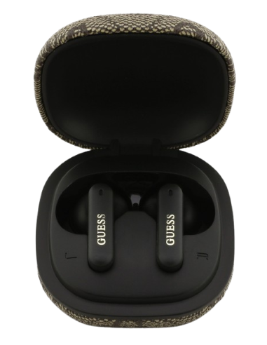 GUESS AURICULAR BLUETOOTH TWS ENC 4G LOGO MARRÓN
