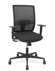 Piqueras y Crespo Silla Yunquera sincro malla negra bali negro brazo regulable.