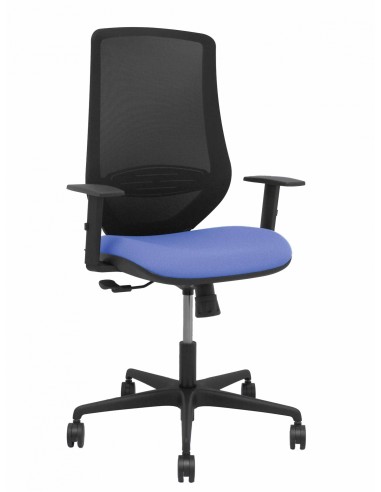 Piqueras y Crespo Silla Mardos sincro malla negra bali azul claro brazo regulable