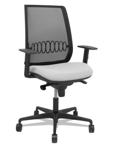 Piqueras y Crespo Silla Alares sincro malla negra bali gris claro brazo regulable