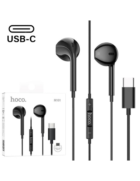 Hoco M101 Auricular USB-C con MicrÃ³fono Negro