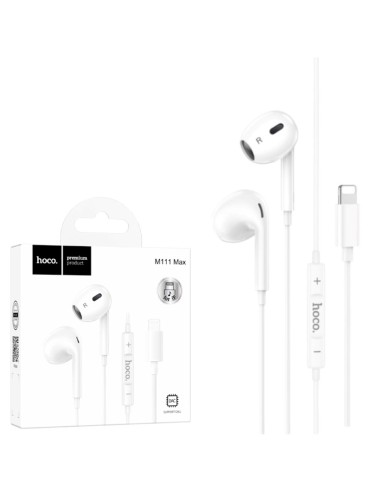 Hoco M111 Auricular Lightning para iPhone Blanco