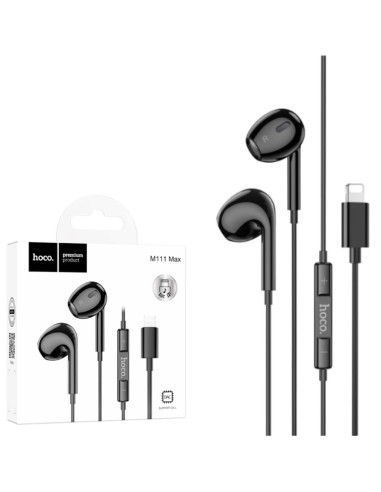 Hoco M111 Auricular Lightning para iPhone Negro