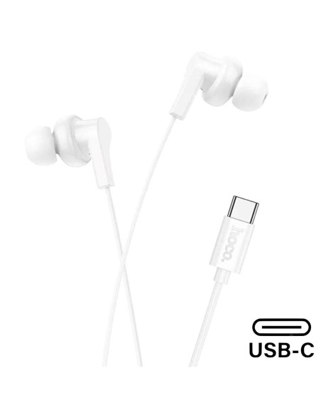 Hoco M114 Auricular con MicrÃ³fono y ConexiÃ³n USB-C Blanco