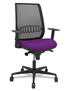 Piqueras y Crespo Silla Alares sincro malla negra bali morado brazo regulable