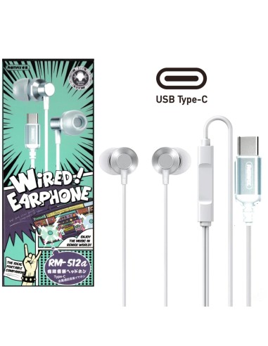 Remax RM-512a Metal Auricular USB-C Digital Blue
