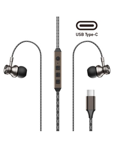 Remax RM-760a Auricular con cableUSB-C con CancelaciÃ³n de Ruido Tarnish