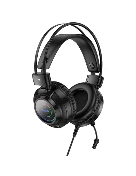 Hoco W110 Auricular Gaming con Luces RGB y ConexiÃ³n 3.5mm y USB Negro