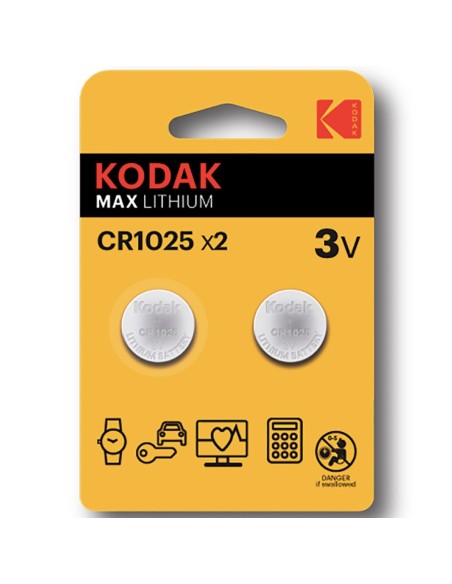 Kodak CR1025 BaterÃ­a Lithium 3 Voltios 2 Unidades (30417724)
