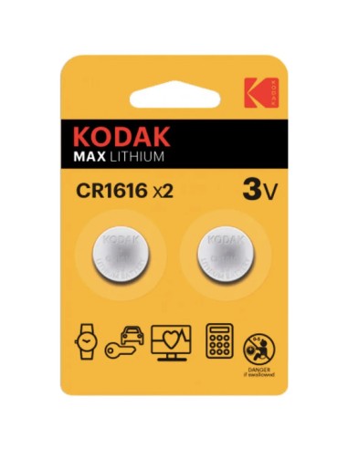 KODAK CR1616 BATERÃA LITHIUM 3V 2 UNDS (30417748)