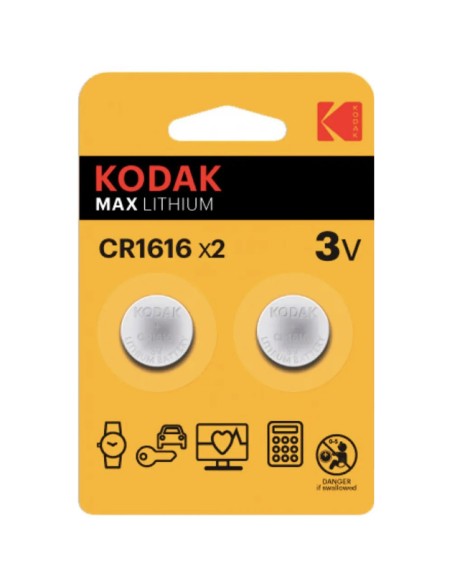 KODAK CR1616 BATERÃA LITHIUM 3V 2 UNDS (30417748)