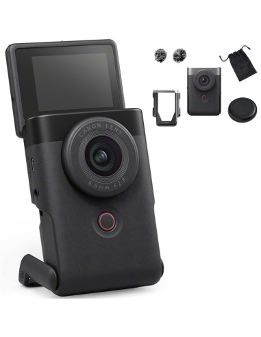 Canon PowerShot V10 Kit Vlogging Avanzado Video CÃ¡mara Negra