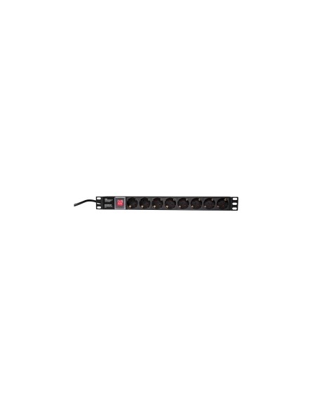 LogiLink PDU8C01 unidad de distribuciÃ³n de energÃ­a (PDU) 8 salidas AC 1U Negro