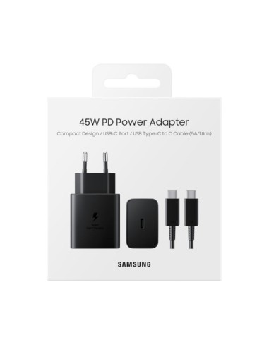 CARGADOR SAMSUNG 45W CON CABLE DE 1.8M NEGRO