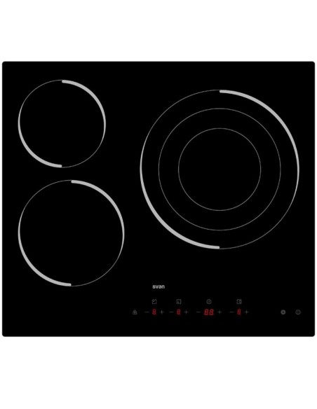 Svan SV3601 VitrocerÃ¡mica 3F 60cm Cristal Negro