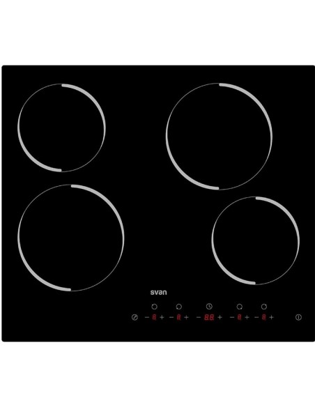 Svan SV4601 Placa Vitroceramica 60cm 4F Cristal Negro