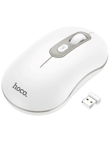 Hoco GM21 Platinum 2.4G RatÃ³n InalÃ¡mbrico Blanco/Gris