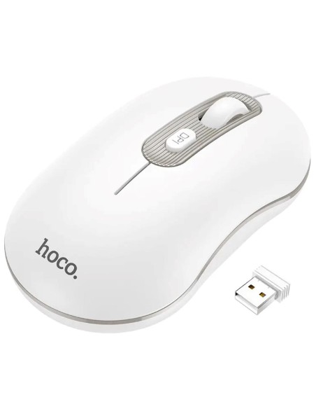 Hoco GM21 Platinum 2.4G RatÃ³n InalÃ¡mbrico Blanco/Gris