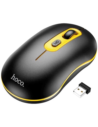 Hoco GM21 Platinum 2.4G RatÃ³n InalÃ¡mbrico Negro/Amarillo