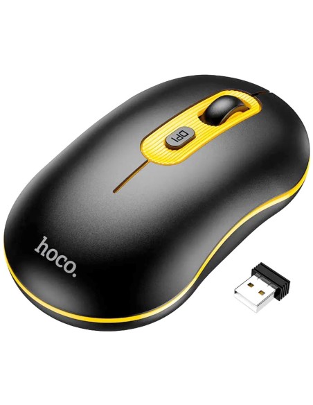 Hoco GM21 Platinum 2.4G RatÃ³n InalÃ¡mbrico Negro/Amarillo