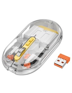 Hoco GM35 RatÃ³n InalÃ¡mbrico 2.4G y Bluetooth Recargable Silencioso Gris